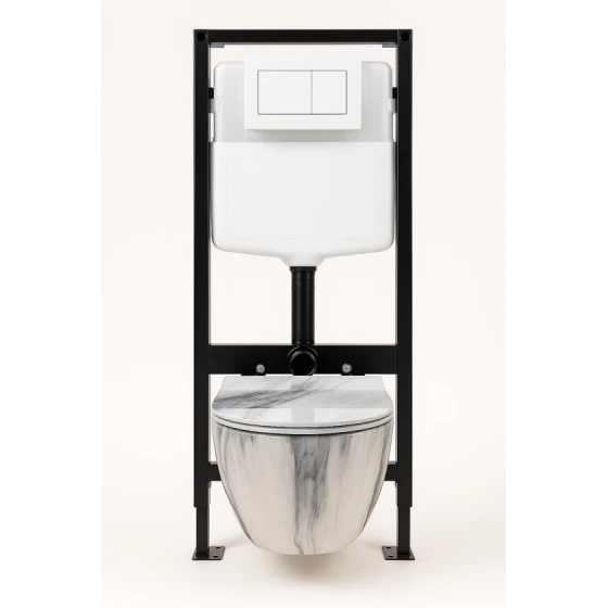 Туалетный гарнитур: Caesar Hanging 1190 Blue Marble / Механизм установки