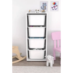 Шкаф для игрушек Pratico I39034, белый, 30x45.5x109 см Шкаф для игрушек Pratico I39034, белый, 30x45.5x109 см