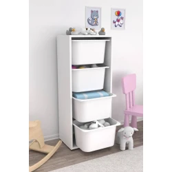 Шкаф для игрушек Pratico I39034, белый, 30x45.5x109 см Шкаф для игрушек Pratico I39034, белый, 30x45.5x109 см