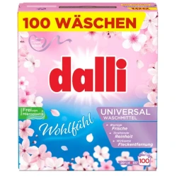 Yuyucu toz Dalli Universal Waschmittelpulver ağ və rəngli paltarlar üçün, 6 kq, 100 yuma
