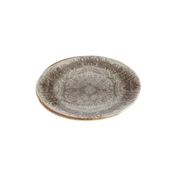 Тарелка Porland Stoneware Iris, круглая, 17 см, коричневая