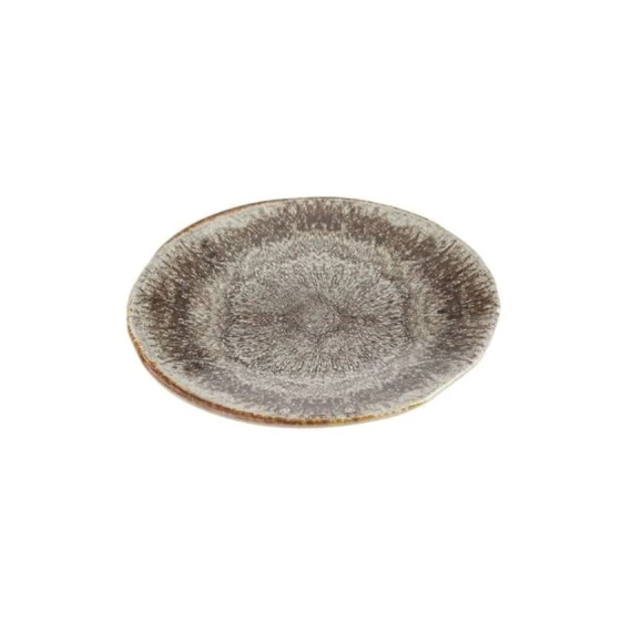 Тарелка Porland Stoneware Iris, круглая, 17 см, коричневая