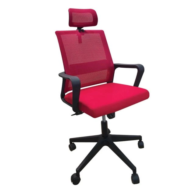 Офисное кресло J 059 A, ткань, 55х47х99 см, красное
