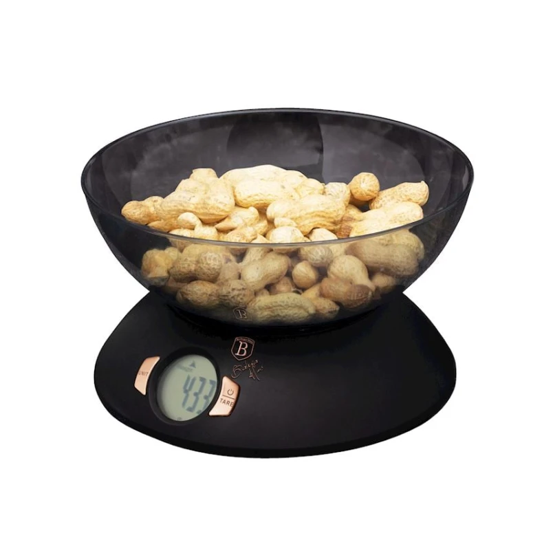Кухонные весы с чашей Berlinger Haus Black Rose BH-9276, черные Кухонные весы с чашей Berlinger Haus Black Rose BH-9276, черные