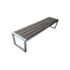Композитная скамейка Azpark APP-12, серая, композит/металл, 173x60x45 см