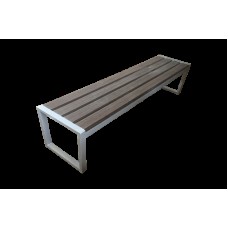 Kompozit skamya Azpark APP-12, boz, kompozit/metal, 173x60x45 sm