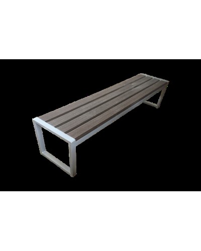 Kompozit skamya Azpark APP-12, boz, kompozit/metal, 173x60x45 sm