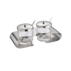 Набор сахарниц Gipfel Renaissance 7040, 300 мл, нержавеющая сталь, серебристый, 2 элемента Набор сахарниц Gipfel Renaissance 7040, 300 мл, нержавеющая сталь, серебристый, 2 элемента