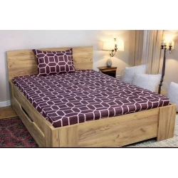 Комплект постельного белья Luxe Cotton Lu-xe-000255, простыня 100x200 см, наволочка 1 шт x 50x70 см, односпальный, хлопок, бордовый