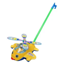 Игрушка-каталка вертолет на палке TX-606, желтый
