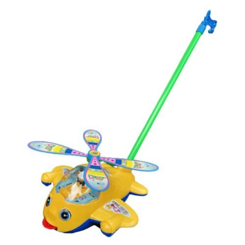 Игрушка-каталка вертолет на палке TX-606, желтый