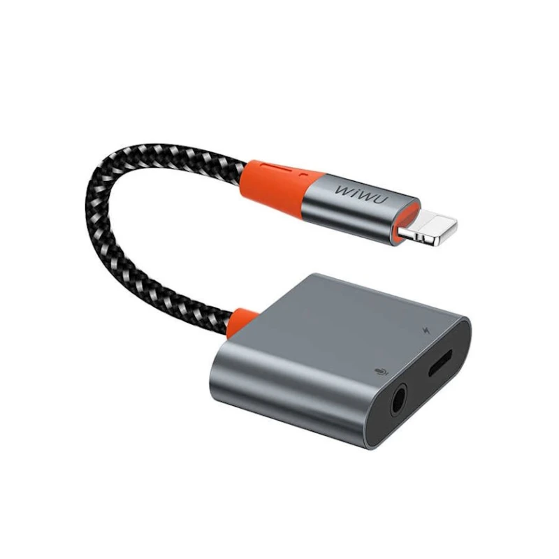 Переходник Wiwu LT08 Speech Support Lightning to 3.5mm Aux Translation Audio Adapter Grey Переходник Wiwu LT08 Speech Support Lightning to 3.5mm Aux Translation Audio Adapter Grey