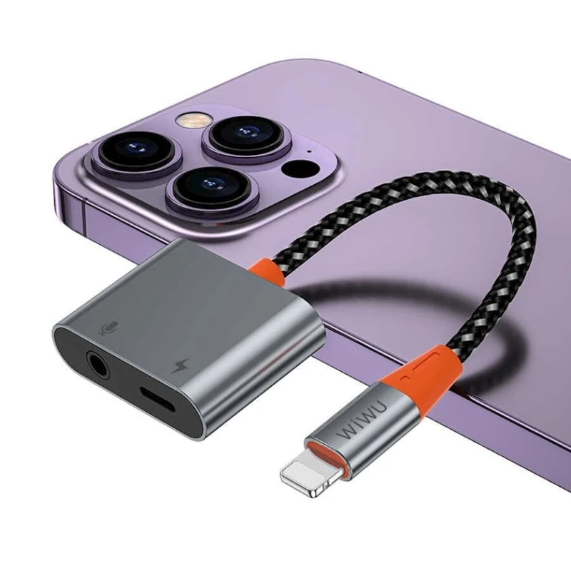 Переходник Wiwu LT08 Speech Support Lightning to 3.5mm Aux Translation Audio Adapter Grey Переходник Wiwu LT08 Speech Support Lightning to 3.5mm Aux Translation Audio Adapter Grey