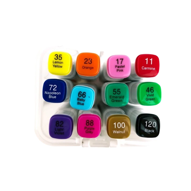 Rəsm çəkmə üçün markerlər dəsti Jian Pai, 12 əd Rəsm çəkmə üçün markerlər dəsti Jian Pai, 12 əd