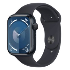 Ağıllı saat Apple Watch Series 9 41mm Midnight with Midnight Sport Band, S/M (MR8W3QI/A)