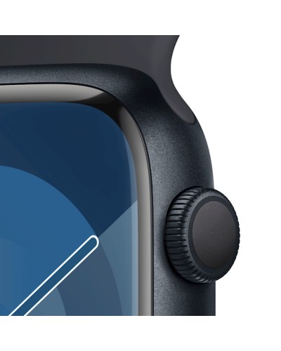 Ağıllı saat Apple Watch Series 9 41mm Midnight with Midnight Sport Band, S/M (MR8W3QI/A)