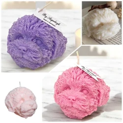 Ароматическая свеча HappyS_1003-S Puppy Dog Organic, натуральный соевый воск, 6x8 см, товар в ассортименте