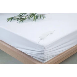 Наматрасник-чехол Yataş Bambu, 100x200 см, бамбуковое волокно, белый