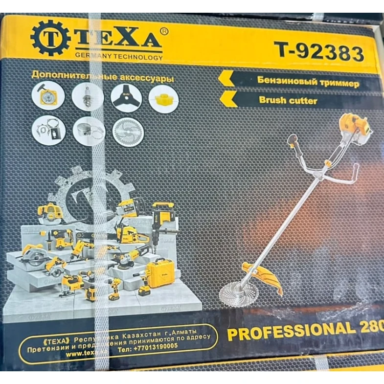 Триммер для травы TEXA T-92380 2800 Вт бензиновый, желтый Триммер для травы TEXA T-92380 2800 Вт бензиновый, желтый