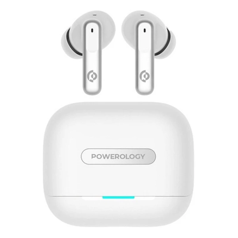 Беспроводные наушники Powerology 6 Mic Hybrid ANC + ENC True Wireless White Беспроводные наушники Powerology 6 Mic Hybrid ANC + ENC True Wireless White