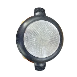 Набор кастрюль ZTW-QZ38, 22/24/28/32 см, биогранит/стекло, черный