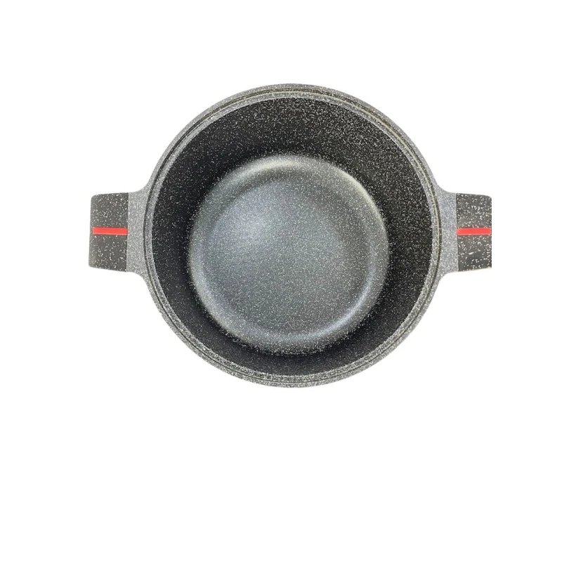 Набор кастрюль ZTW-QZ38, 22/24/28/32 см, биогранит/стекло, черный