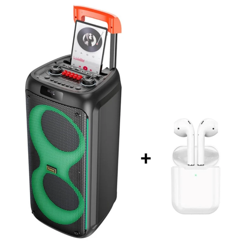 Портативная колонка Hoco HA7 Leader Black + беспроводные наушники EW74 В подарок Портативная колонка Hoco HA7 Leader Black + беспроводные наушники EW74 В подарок