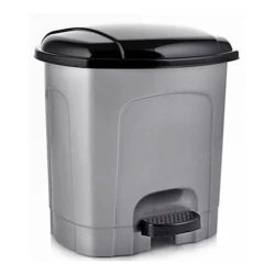 Педальный мусорный бак Hobby life,серый,30 л,пластик,33x32x48,5 см,1,94 кг