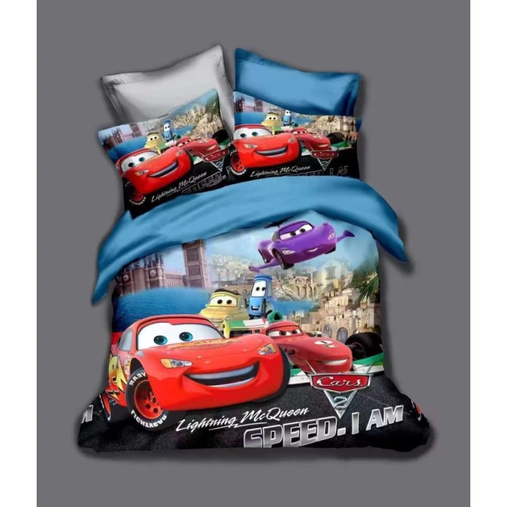 Комплект детского постельного белья MiraNova SF-476, пододеяльник 160х220 см, простыня 160х220 см, наволочки 50х70 см, разноцветный Комплект детского постельного белья MiraNova SF-476, пододеяльник 160х220 см, простыня 160х220 см, наволочки 50х70 см, разноцветный