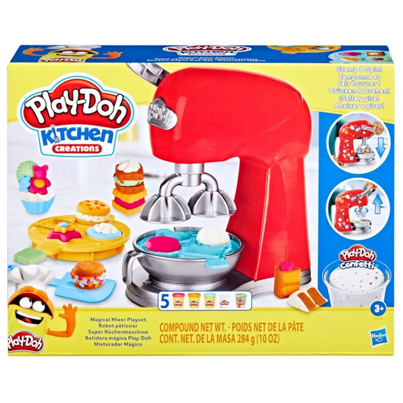 Набор для лепки Hasbro Play-Doh F4718 Kitchen Creations Magical Mixer, 3+ лет Набор для лепки Hasbro Play-Doh F4718 Kitchen Creations Magical Mixer, 3+ лет