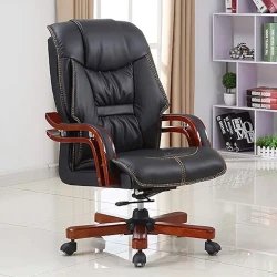 Ofis üçün kreslo B101, dəmir/dəri, qara, 130x65 sm