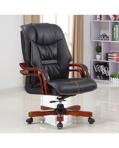 Ofis üçün kreslo B101, dəmir/dəri, qara, 130x65 sm