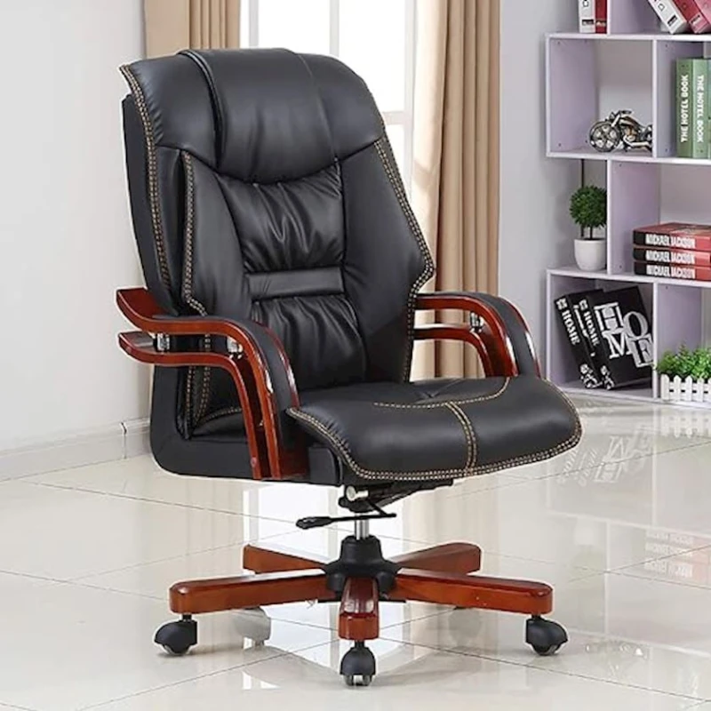 Ofis üçün kreslo B101, dəmir/dəri, qara, 130x65 sm