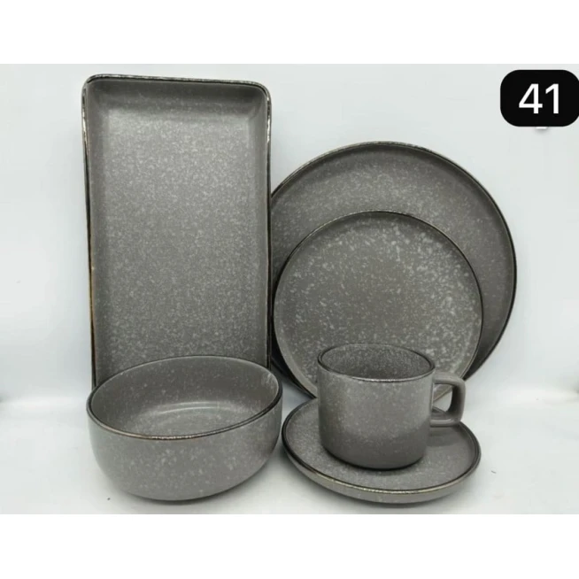 Süfrə qab-qacaq dəsti 911miv, keramika, rəngbərəng, 4 nəfərlik, 21 parça