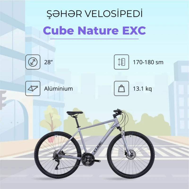 Городской велосипед Cube Nature EXC 2TKR_3164, 28