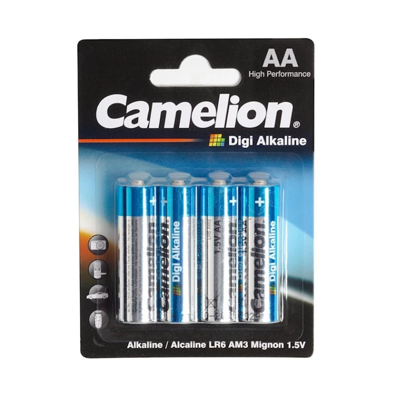 Батарейка Camelion Digi Alkaline AA LR6-BP4DG, 4шт