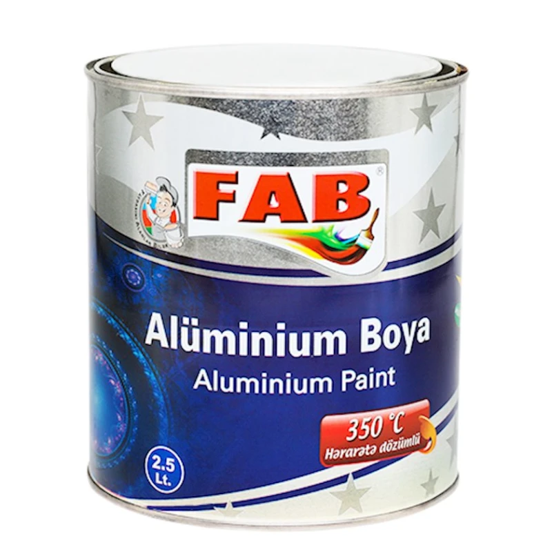 Алюминиевая краска Fab boya, серая, 2.5 л Алюминиевая краска Fab boya, серая, 2.5 л