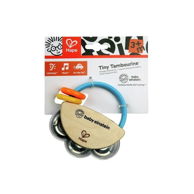 Çınqıldayan Hape Tiny Tambourine, plastik/taxta, rəngarəng