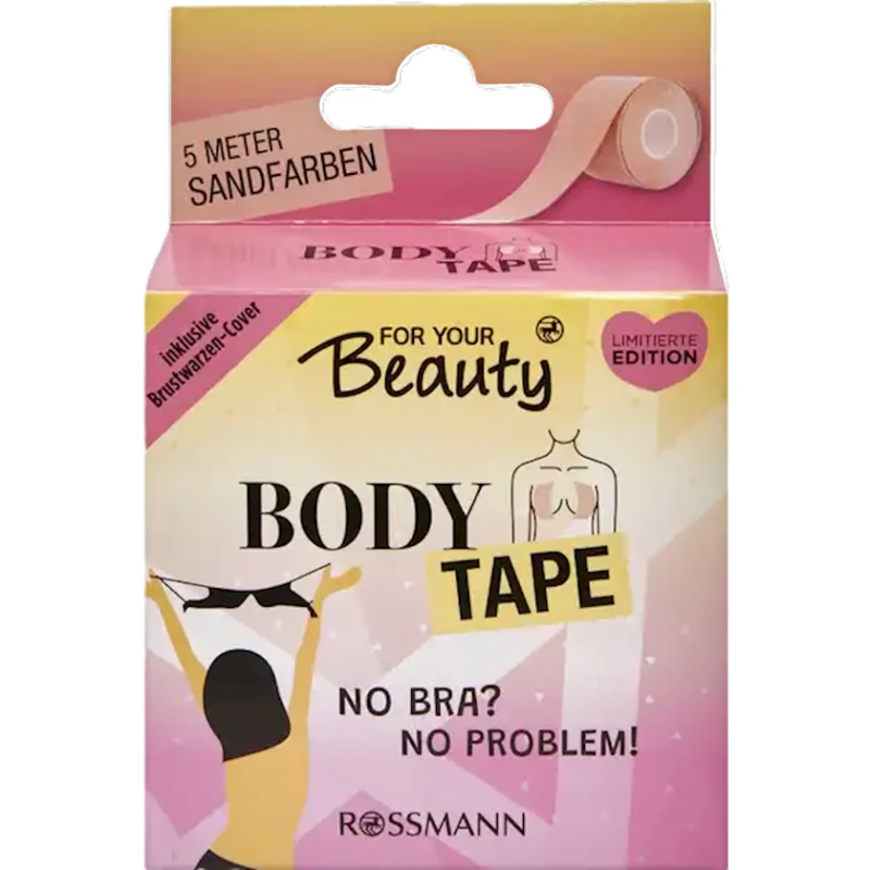 Тейп для тела For Your Beauty, 5 м, бежевый