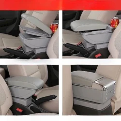 Подлокотник автомобильный для Hyundai Accent 2012 год, серый Подлокотник автомобильный для Hyundai Accent 2012 год, серый