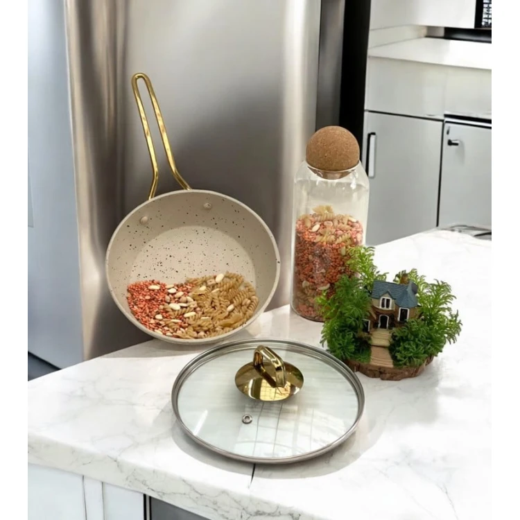 Сковородка Gallery Home GH-000050, гранит, коричневая, 24 см