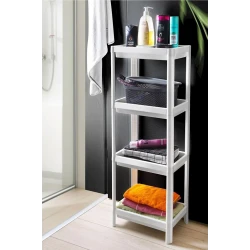 Этажерка, 38x23x100 см, пластик, белая