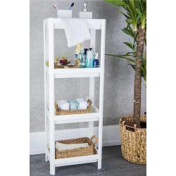 Этажерка, 38x23x100 см, пластик, белая