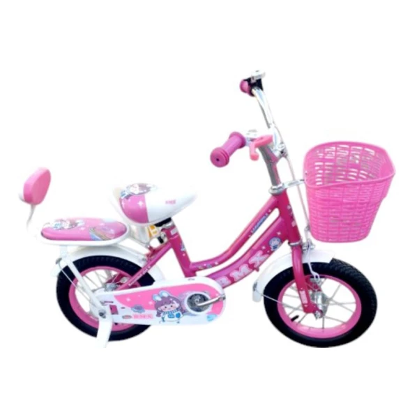 Uşaq velosipedi BMX, 12'', şəkilli, korzinka, 4 təkər