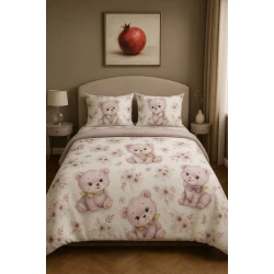 Комплект постельного белья Narlı 1502, простыня 180x240 см, пододеяльник 160x220 см, наволочка 50x70 см 1 шт, поликоттон, односпальный, разноцветный