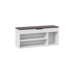 Тумба для обуви Art Mebel 10, ламинат, белая, 60х100х35 см