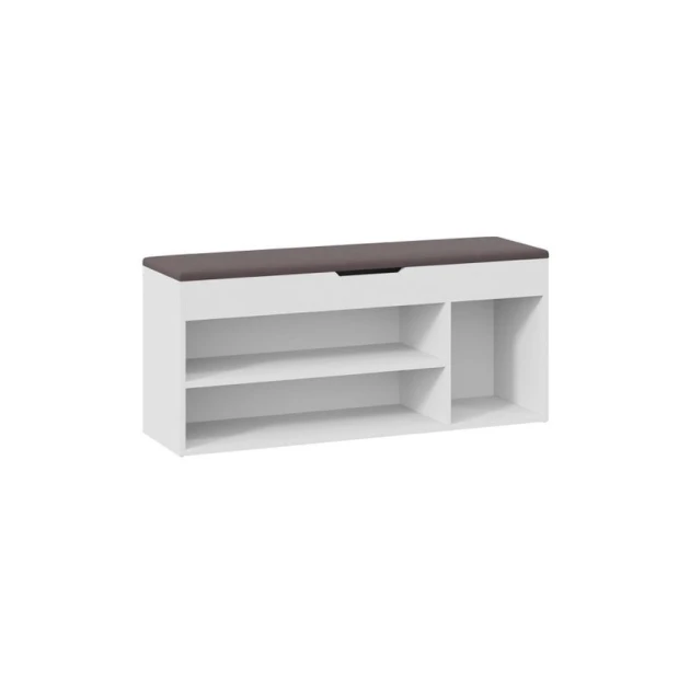 Тумба для обуви Art Mebel 10, ламинат, белая, 60х100х35 см