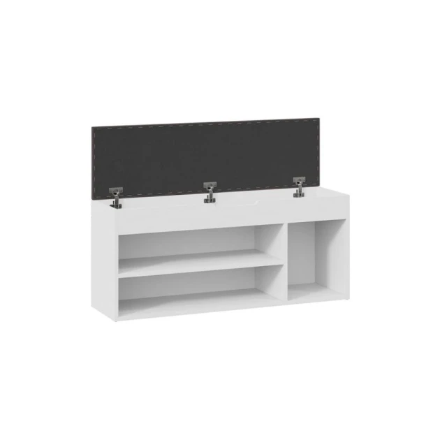 Тумба для обуви Art Mebel 10, ламинат, белая, 60х100х35 см