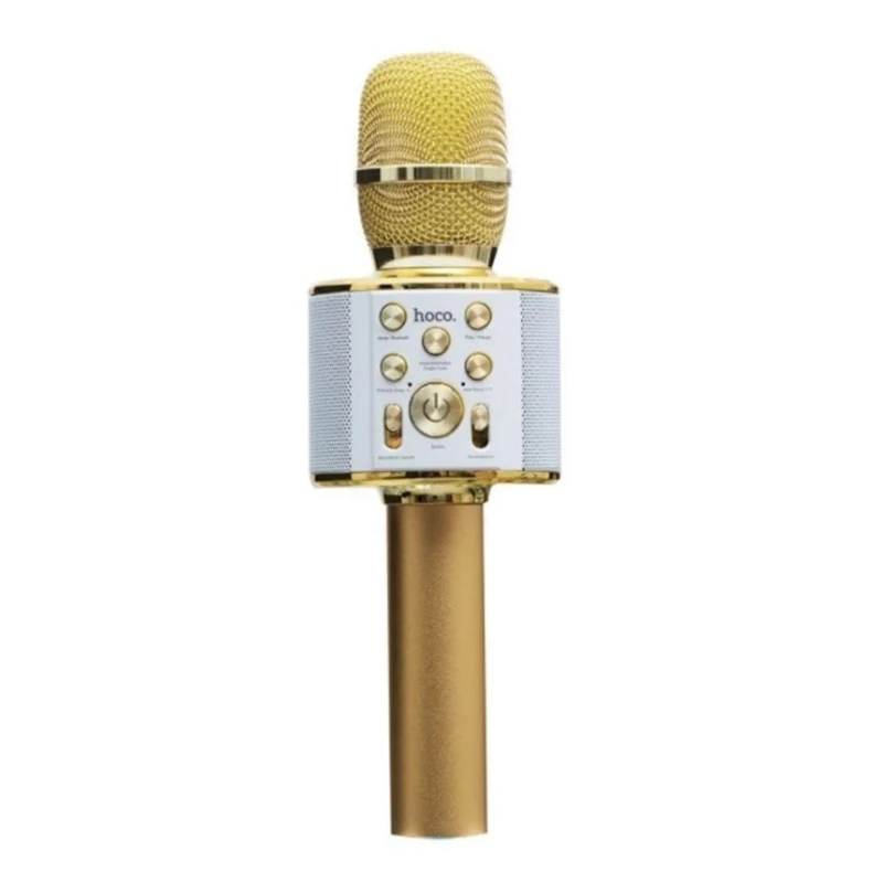 Микрофон-караоке Hoco BK3 Gold Микрофон-караоке Hoco BK3 Gold
