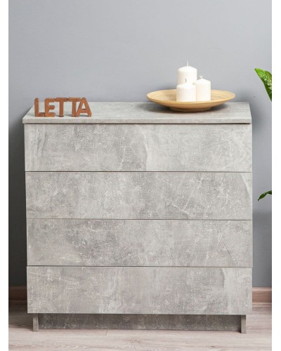 Tumba Letta, LDSP, boz, 73х33х75 sm